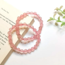 Load image into Gallery viewer, Certified Natural Rose Quartz Stone Bracelet: Unconditional Love &amp; Acceptance
