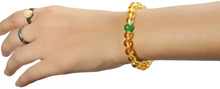 Load image into Gallery viewer, Citrine Crystal Stone with Single Green Jade Bead, Natural Healing Bracelet for Unisex
