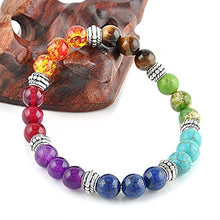 Load image into Gallery viewer, Original 7 Chakra Feng Shui Bracelet Combo with Semi Precious Gemstone Crystals - For Wealth, Health and Prosperity
