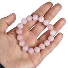 Load image into Gallery viewer, Certified Natural Rose Quartz Stone Bracelet: Unconditional Love &amp; Acceptance
