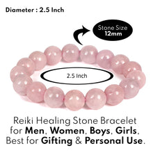 Load image into Gallery viewer, Certified Natural Rose Quartz Stone Bracelet: Unconditional Love &amp; Acceptance
