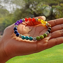 Load image into Gallery viewer, Original 7 Chakra Feng Shui Bracelet Combo with Semi Precious Gemstone Crystals - For Wealth, Health and Prosperity
