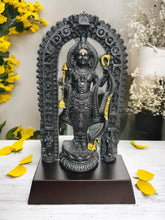 Load image into Gallery viewer, Ramlalla Temple Idol for Pooja Black &amp; Golden for Gift Office Temple High Quality Resin Statue (7 inch) - Black
