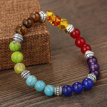 Load image into Gallery viewer, Original 7 Chakra Feng Shui Bracelet Combo with Semi Precious Gemstone Crystals - For Wealth, Health and Prosperity
