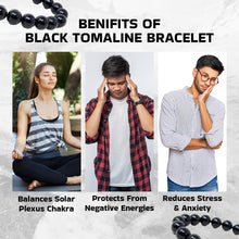 Load image into Gallery viewer, Natural Healing Black Tourmaline Crystal Bracelet for Men, Women &amp; Kids
