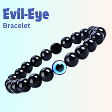 Load image into Gallery viewer, Evil Eye Protection Combo of 3 Natural Crystal Bracelets For Gifting - Pack of 3 - Evil eye + Golden Pyrite + Clear Quartz
