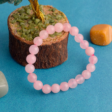 Load image into Gallery viewer, Certified Natural Rose Quartz Stone Bracelet: Unconditional Love &amp; Acceptance
