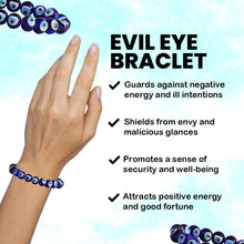 Load image into Gallery viewer, Protection &amp; Blessings: Spiritual Evil Eye Blue Stone Bracelet for Men, Women &amp; Kids
