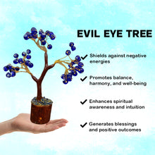 Load image into Gallery viewer, Blue Evil Eye Tree for Protection, Good Luck &amp; Stability| Showpiece for Home, Table, Office
