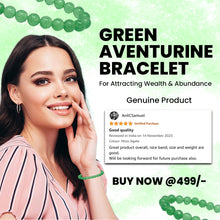 Load image into Gallery viewer, Wealth &amp; Abundance: Green Aventurine Genuine Stone Bracelet for Men Women &amp; Kids
