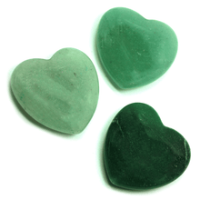 Load image into Gallery viewer, Reiki Green Aventurine Natural Healing Stone Pendant Small Heart Shape Crystal Stone Pendant/Locket with Metal Chain for Reiki Healing and Crystal Healing Gemstone Size 15-20 mm Approx
