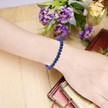 Load image into Gallery viewer, Spiritual Connection &amp; Confidence: Original Blue Lapis Lazuli Round Beaded Bracelet for Unisex
