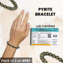 Load image into Gallery viewer, Original Certified Golden Pyrite Stone Bracelet Reiki Healing Jewelry for Men, Women &amp; Kids
