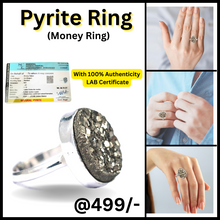 Load image into Gallery viewer, Natural Adjustable Pyrite Ring - Charged by Reiki Ring for Women and Men for Wealth, Abundance and Success
