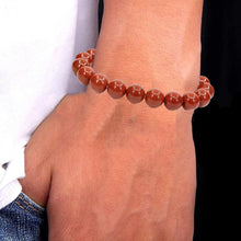 Load image into Gallery viewer, Original Red Jasper Round Beaded Bracelet: Relaxation Healing &amp; Protection for Unisex
