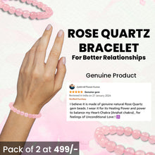 Load image into Gallery viewer, Original Rose Quartz Bracelet Reiki Healing Feng-Shui Crystal Gem Stone Round Beads Bracelet
