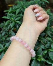 Load image into Gallery viewer, Original Rose Quartz Bracelet Reiki Healing Feng-Shui Crystal Gem Stone Round Beads Bracelet
