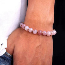 Load image into Gallery viewer, Original Rose Quartz Bracelet Reiki Healing Feng-Shui Crystal Gem Stone Round Beads Bracelet
