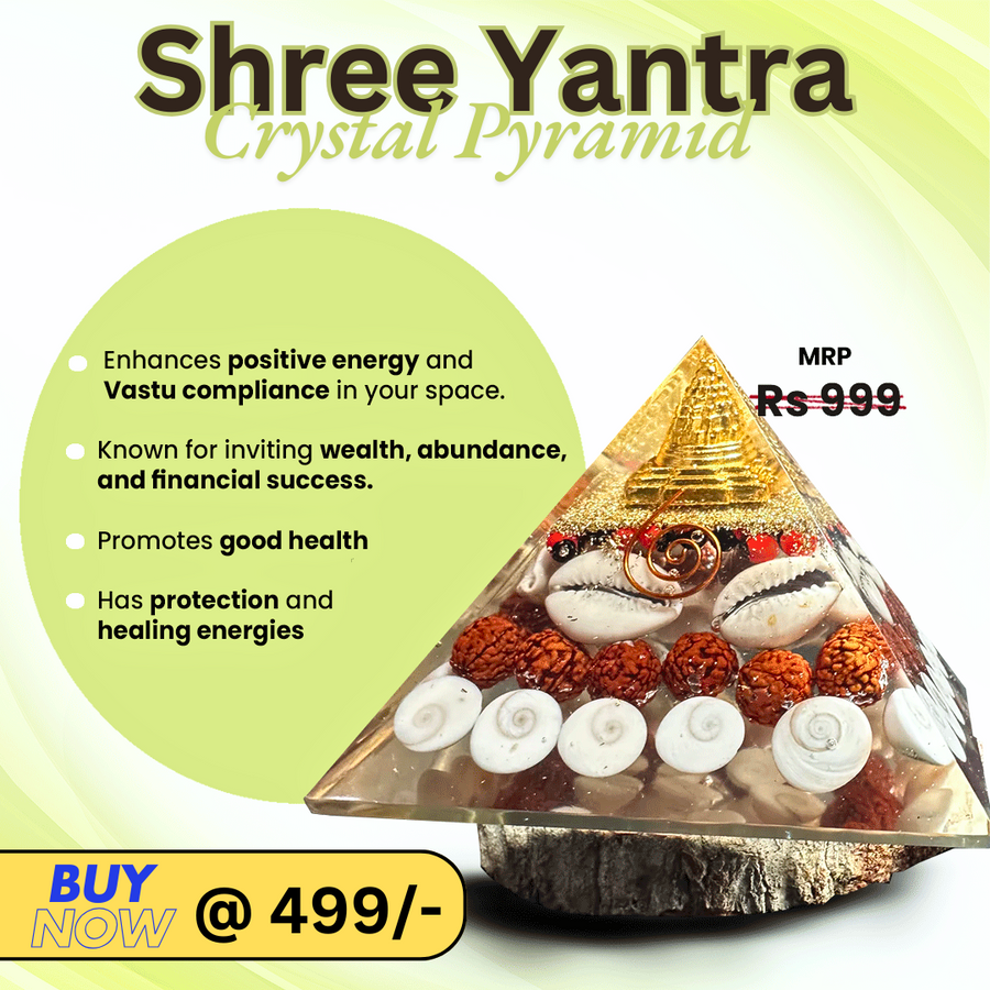 Shree Yantra Laxmi Gomti Chakra Energy Pyramid  90mm size for Wealth, Vastu Correction & Spiritual Growth