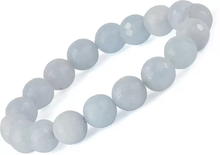 Load image into Gallery viewer, Natural Aquamarine Round Beads Stretch Bracelets, Charged by Reiki Grand Master &amp; Vastu Expert for Unisex
