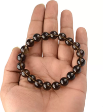 Load image into Gallery viewer, Smoky Quartz Crystal Stone Bracelet : Grounding &amp; Protection for Men, Women &amp; Kids
