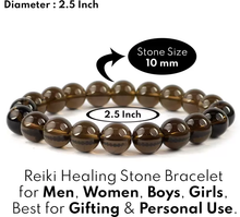 Load image into Gallery viewer, Smoky Quartz Crystal Stone Bracelet : Grounding &amp; Protection for Men, Women &amp; Kids
