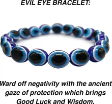 Load image into Gallery viewer, Spiritual Blue Evil Eye Bracelet | For Protection (Nazar Battu) &amp; Blessings | Gift for both Men &amp; Women
