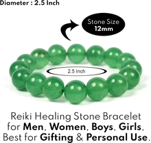 Load image into Gallery viewer, Certified Natural Green Aventurine Round Beads Crystal Stone Bracelet
