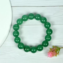 Load image into Gallery viewer, Certified Natural Green Aventurine Round Beads Crystal Stone Bracelet
