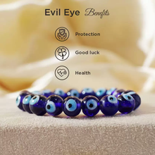 Load image into Gallery viewer, Spiritual Blue Evil Eye Bracelet | For Protection (Nazar Battu) &amp; Blessings | Gift for both Men &amp; Women
