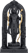 Load image into Gallery viewer, Ramlalla Temple Idol for Pooja Black &amp; Golden for Gift Office Temple High Quality Resin Statue (7 inch) - Black
