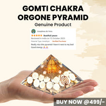 Load image into Gallery viewer, Original Gomti Chakra Orgone pyramid | Reiki Healing Product &amp; Vastu Expert | Gift Decorative Showpiece
