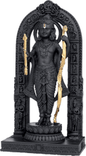 Load image into Gallery viewer, Ramlalla Temple Idol for Pooja Black &amp; Golden for Gift Office Temple High Quality Resin Statue (7 inch) - Black
