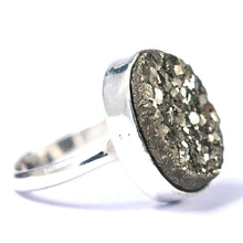 Load image into Gallery viewer, Natural Adjustable Pyrite Ring - Charged by Reiki Ring for Women and Men for Wealth, Abundance and Success
