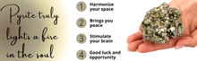 Load image into Gallery viewer, AGATE Products Pyrite Stone Original Stone for Wealth and Bussiness Luck/Vastu/Working Table Decore with Increased Will power and Manifestation
