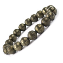 Load image into Gallery viewer, Certified Pyrite Bracelets(Pack of 2) Reiki Healing Crystal Stone 8 Mm Bracelet, Charged By Reiki Grandmaster &amp; Vastu Expert For Unisex Adult
